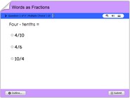 Fractions vocabulary and expressions